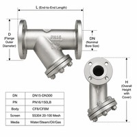 Saringan Y Langsung dari Pabrik, Stainless Steel 304, Ujung Berflens, Filter Layar 80 Mesh untuk Perlindungan Pipa Air, Minyak, Gas, dan Uap