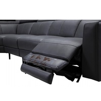 Canapé inclinable en cuir véritable en forme de L, ensemble de meubles de salon, canapé inclinable électrique de grande taille, ensemble de canapé inclinable moderne