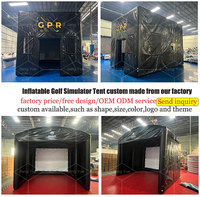 Simulateur de golf commercial personnalisé pour la maison, tente de practice gonflable pour simulateur de golf
