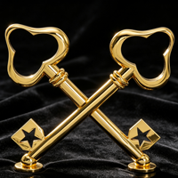 Trophée Croix d'Or en Alliage de Zinc, Design Moderne, Gravure Laser Personnalisée, Haute Qualité, Plusieurs Tailles, pour l'Honneur des Entreprises Immobilières