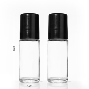 Custom Logo 30ml Frosted 50ml Roll on Perfume Oil Bottle Cosmetic Massage Beads Eye Cream Matte 50 ml <b>Roller</b> Ball Glass Bottle - Product Image 2