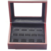 Boîte à bijoux en bois avec plusieurs compartiments pour bagues de champion, boîte à accessoires pour bagues, boîte personnalisée pour bagues de champion