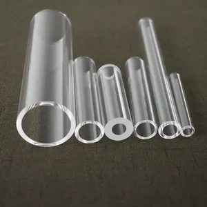 Tubo de calefacción de vidrio de cuarzo de gran diámetro, estriado, 600mm, con filtro - Product Image 1
