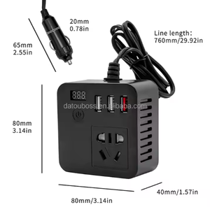 Nouveau chargeur d'onduleur de voiture 12V24V à 220V convertisseur de puissance universel QC3.0 prise de charge rapide USB - Product Image 5