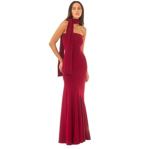 Abito Estivo da Donna alla Moda con Scollatura Avvolgente e Tinta Unita, Vestito Elegante e Aderente, Best-seller in Europa e America - Product Image 1