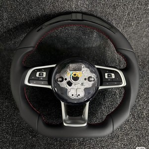 Volante Deportivo de Cuero con LED de 35 mm para Volkswagen <span class=keywords><strong>Polo</strong></span> GTI Scirocco Jetta Passat <span class=keywords><strong>TSI</strong></span> Golf 6 Mk4 Mk5 Mk7 Mk8 - Product Image 1