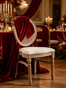 <span class=keywords><strong>Chaise</strong></span> <span class=keywords><strong>Louis</strong></span> en résine pour événements extérieurs, finition imitation bois, dossier en rotin, <span class=keywords><strong>chaise</strong></span> de salle à manger ovale pour hôtels et réceptions - Product Image 2