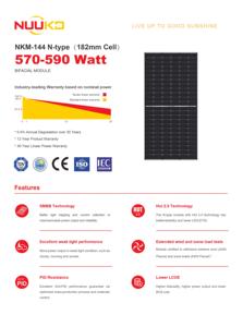 Módulo fotovoltaico monocristalino con 570W-590W Capacidad OEM Power N-Type PERC Panel solar 600W Panouri <span class=keywords><strong>Cubierta</strong></span> frontal de vidrio fotovoltaico - Product Image 6