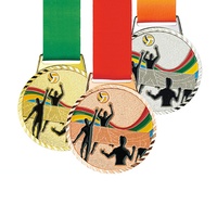 Médailles de volley-ball sportives en métal 3D vierges, personnalisables avec logo, or, argent, bronze, design antique et moderne, vente en gros Oneway