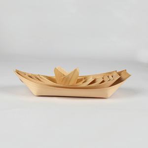 Plateau en carton de bambou naturel de haute qualité ensemble d'assiettes <span class=keywords><strong>à</strong></span> dîner vaisselle écologique y compris cuillère fourchette plats et assiettes - Product Image 3