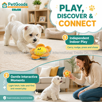 Jouet pour chien couineur Tournesol, balle rebondissante en TPR et peluche froissée, 11 cm, jouet interactif de dentition pour chiens de petite/moyenne taille, style coréen mignon