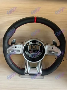 Volante Deportivo W223 de Cuero y Fibra de Carbono para <span class=keywords><strong>Mercedes</strong></span>-<span class=keywords><strong>Benz</strong></span> AMG W222 W253 W213 W206 W463 - Product Image 3