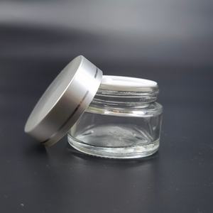 Envase de Vidrio de Lujo para Cosméticos, Tarro para Crema para el Cuidado de la Piel de 10g 15g 30g con Tapa de Aluminio Dorada, Negra o Plateada - Product Image 3