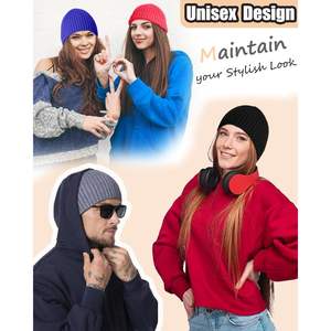 Bonnet en Laine Personnalisé Unisexe pour Adulte, Bonnet de Ski Tricoté Sans Couture, Chaud pour l'Hiver, 100% Laine, Garde au Chaud - Product Image 5