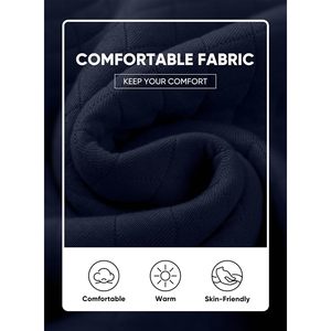 Ensemble de survêtement matelassé pour homme FOXA, sweat-shirt à col rond, pantalon de jogging, tenue décontractée, manches longues, respirant - Product Image 4