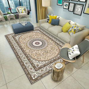 Karpet Retro bunga Boho Modern anti-selip lembut bata merah wol Oriental Karpet dengan desain Cina untuk RUMAH & mesin doa dibuat - Product Image 6