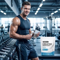 Complément alimentaire en poudre de créatine pure OEM, 100% créatine monohydrate en sachets, favorise la croissance musculaire, la force et la récupération