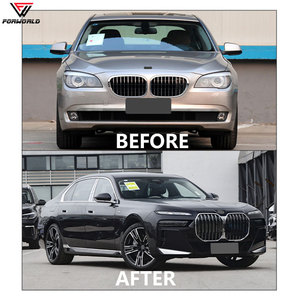 Pour <span class=keywords><strong>BMW</strong></span> Série 7 F02 2009-2015 Kit complet de carrosserie avec grille de pare-chocs avant arrière mise à niveau de la lampe de capot de garde-boue pour G70 2023 + New MT - Product Image 3
