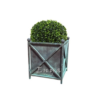 Vertical Garden Plant Pot <strong>Planter</strong> with Metal <strong>Trellis</strong> Obelisk <strong>Large</strong> Outdoor Steel Iron CLASSIC Square Support Green Patio Decor - Product Image 5