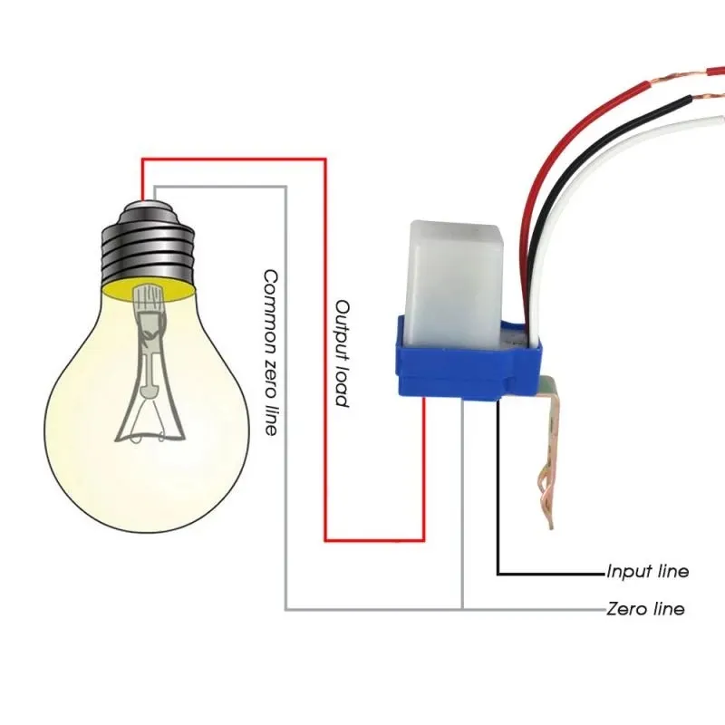 ตัวควบคุมไฟถนนโฟโตเซลล์เปิดปิดอัตโนมัติอเนกประสงค์12V 24V 220V AS-10 10A สวิตช์เซ็นเซอร์สวิตช์แสง