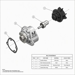 Pompe à eau moteur MANER 022121011A 022121011B pour VW Passat CC EOS Magotan Phaeton Touareg Audi Q7 VR6 3.2 3.6 Garantie 18 mois - Product Image 5