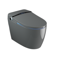 Nouvelle conception de toilette intelligente monobloc à chasse automatique, à poser au sol, avec télécommande, siège chauffant, céramique électrique intelligente