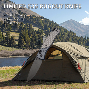 NUEVO Cuchillo Plegable Yon Edición Limitada 535 OEM Bugout con Mango de Aluminio, Hoja de Acero D2, Punta Recta, para Camping y Supervivencia - Product Image 2