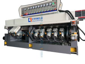 Machine à polir les bords de verre à 9 moteurs, système de polissage de précision robuste avec 45 ° /90 °   Traitement des biseaux - Product Image 4