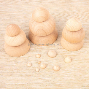 Dang dở 2 inch tự nhiên nhỏ bằng gỗ nửa quả bóng cho gỗ thủ công mỹ nghệ và diy dự án bằng gỗ bóng 50 mét - Product Image 1