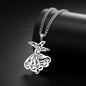 Collana di danza Myshape Sama girocollo collana derviscio ciondolo Semazen gioielli religiosi in acciaio inossidabile regalo di capodanno - Product Image 4