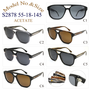 Bán buôn biểu tượng tùy chỉnh kính mát thời trang 2024 chất lượng cao chống UV phân cực Kính mát người đàn ông ĐÔI CẦU Acetate Kính mát - Product Image 6