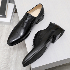 Zapatos de Vestir Estilo Brogue para Hombre 2025, Oxfords de Cuero Genuino, Suela Antideslizante, Impermeables, Formales, de Alta Calidad - Product Image 2