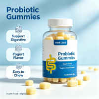 Gommes probiotiques à mâcher pour la santé digestive et immunitaire, complément alimentaire pour enfants, hommes, femmes, OEM, ODM, étiquette privée, sur mesure