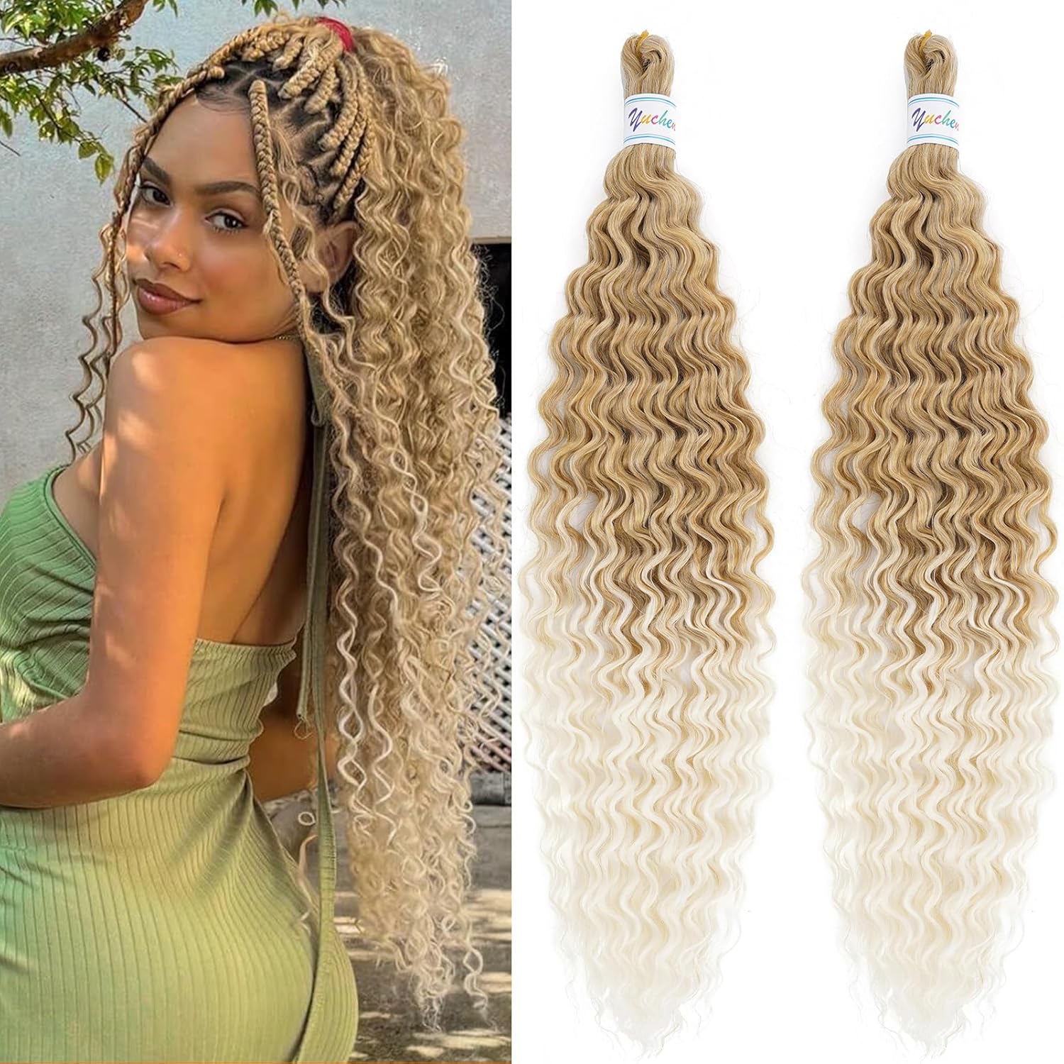 613 blonde boho curls 2 packs