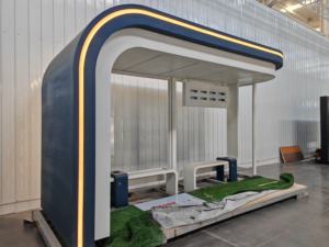 Abrigo de autobús impermeable al aire libre inteligente con pantalla digital de carga de teléfono móvil WiFi conexión a internet - Product Image 3