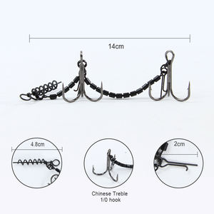 Selco Acier Inoxydable Vis Stinger Crochet Rig pour Leurre Souple Prédateur Brochet Pêche - Product Image 3