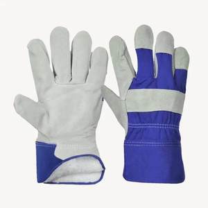 Gants de travail d'hiver en cuir de vachette isolés, gants thermiques résistants au froid avec doublure bio - Product Image 5