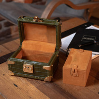 Boîte de rangement pour montres en cuir véritable de haute qualité OEM, boîte à montres en cuir personnalisée de luxe, étui pour deux montres