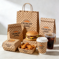 Cajas de Papel para Papas Fritas Personalizadas para Llevar, Envases para Hamburguesas y Comida Rápida, Contenedor para Pollo para Llevar