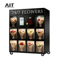 Distributeur automatique de fleurs intelligent AIT OEM/ODM avec refroidissement par compresseur, écran tactile 22 pouces, surveillance automatique du stock et connectivité cloud