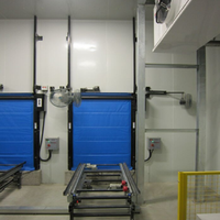 Porte de chambre froide industrielle -25°C ℃   Conception étanche résistante à la température, vitesse d'ouverture : 1,2 m/s, vitesse de fermeture : 0,8 m/s
