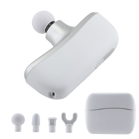 Mini pistolet de massage silencieux portable, vibrateur pour tissus profonds, 4 têtes, pistolet de massage musculaire fascial, utilisation à domicile, format compact, pistolet de massage de poche