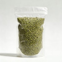 Sachet Doypack Premium Personnalisé Transparent Imprimé Qualité Alimentaire Refermable Haute Barrière pour l'Emballage des Haricots Mungo