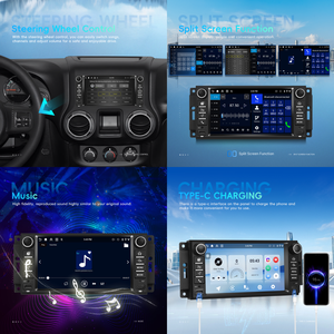 Autoradio Android Hikity 4+128G/4+64G 7'' pour Chrysler <span class=keywords><strong>Dodge</strong></span> <span class=keywords><strong>Jeep</strong></span>, CarPlay sans fil, Android Auto, écran Incell, GPS, WIFI, vente en gros - Product Image 3