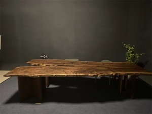 Super 100% Sólido <span class=keywords><strong>Claro</strong></span> Nogal Mesas de comedor Mesa de epoxi - Product Image 6