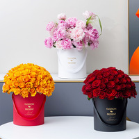 Vente en gros de trois ballons de confession en argent Hug Bucket Box Boîte cadeau ronde en carton rigide
