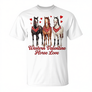 Camiseta Western Valentine Horse Love para amantes de los caballos, regalo del día de San Valentín - Product Image 2