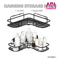 Étagère d'angle murale sans perçage pour salle de bain, panier de rangement métallique pour douche, sans perçage, pour salle de bain et cuisine
