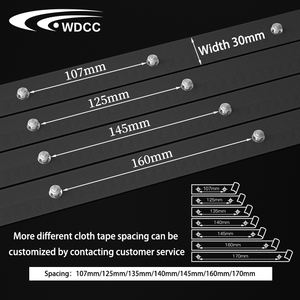 Ruban de rideau en polyester tissé noir facile à démonter et à laver pour S Fold Aluminium - Product Image 4