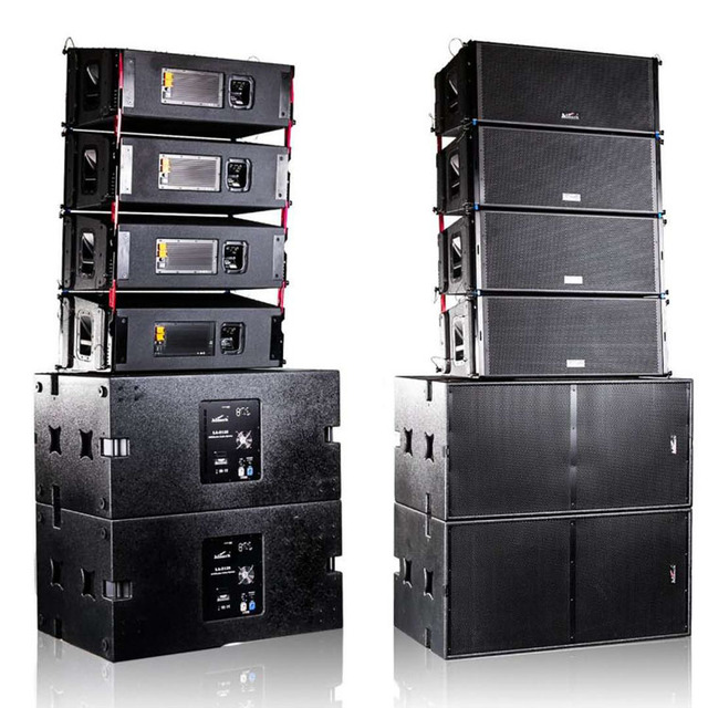 Double 12" Line Array Speaker Empty Cabinet